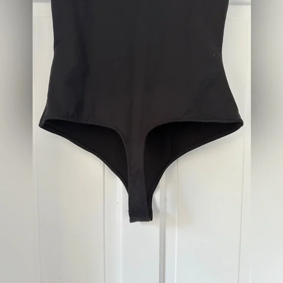 Free People Intimately Black Square Neck Short Sleeve Bodysuit in Size Small - Picture 8 of 13